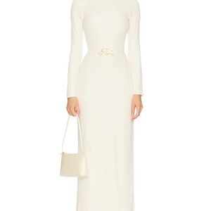 NWT L’academie Elegant Cream Long Sleeve Dress